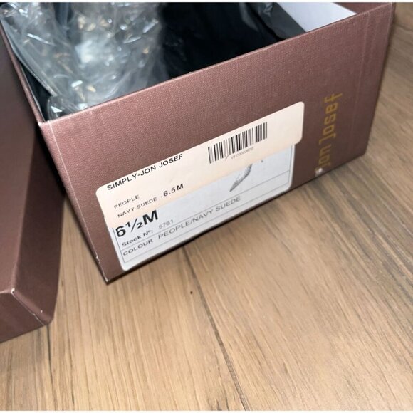 NWT Anthropologie Jon Josef People Navy Suede Perforated Leather Pumps Size 6.5 - Picture 8 of 8